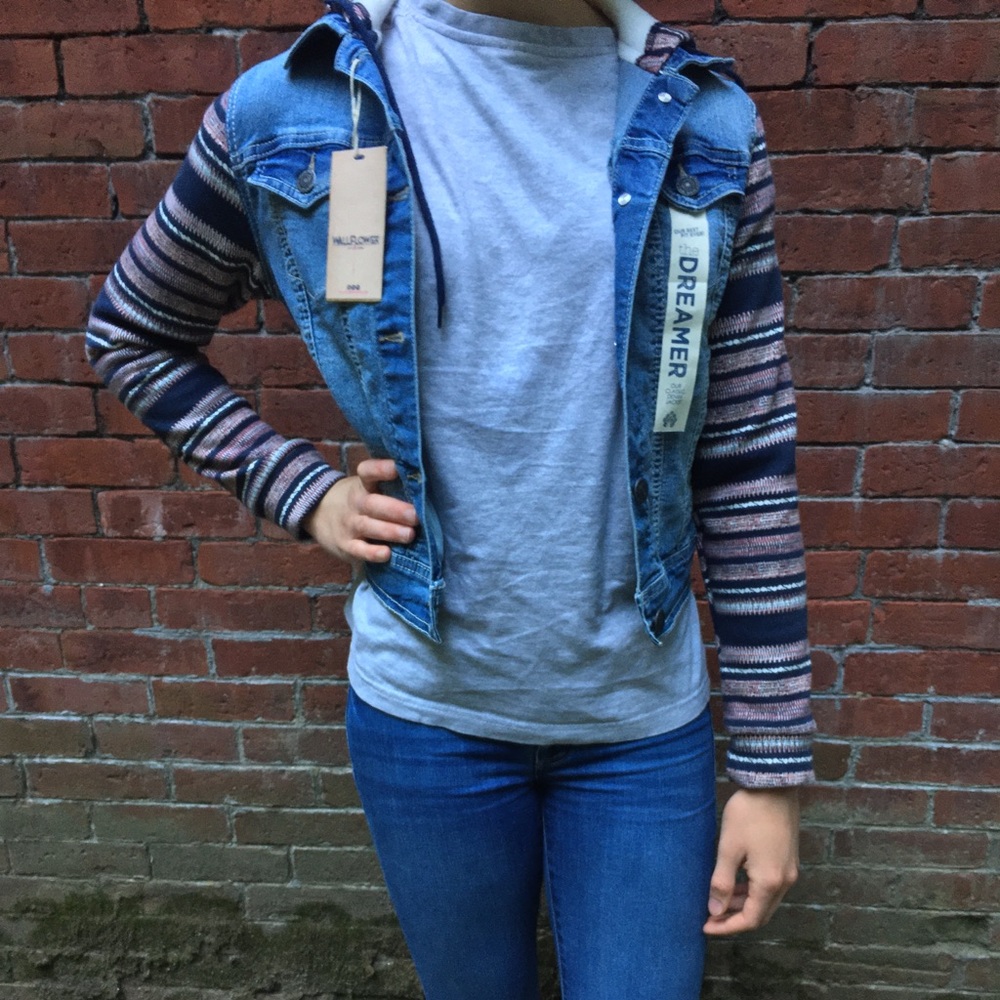 Wallflower Denim Jacket / Sweatshirt Hybird